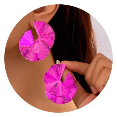 Imagem de Brincos Feminino Trançado Festas Elegante Moda - - anjo da mamãe, Rosa