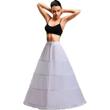 Imagem de Crinolina Saiote Anágua de Armação 4 Aros Vestido Longo - - anjo da ma