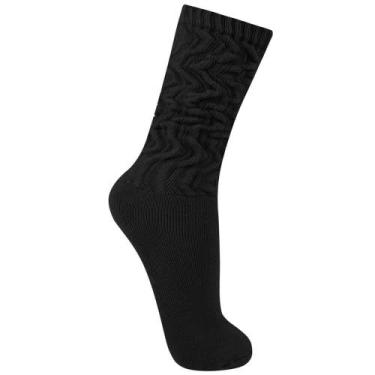 Imagem de Meia Aeróbica Algodão Trifil T07048 Canelada, Preto, 35/38