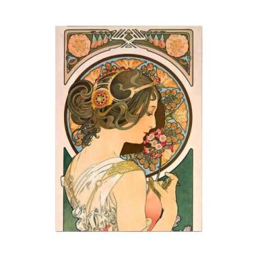 Imagem de Pôster De Arte Abstrata Retro Art Nouveau Em Lona Para Decoração De Sa