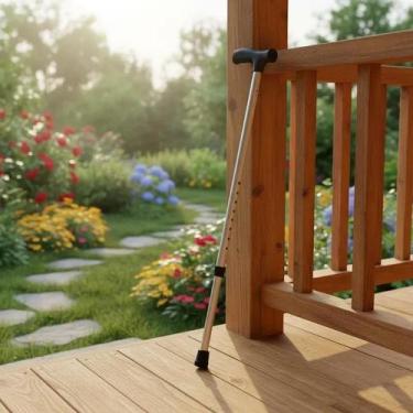 Imagem de Bengala Bastão Alumínio Com Regulagem Idoso Adulto Indaiá .