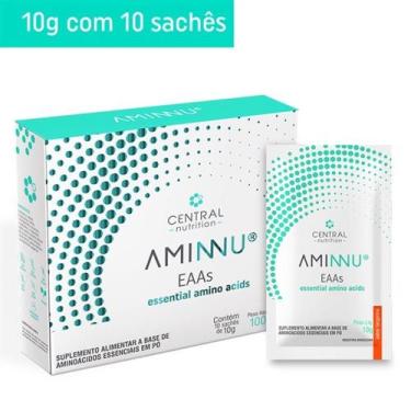 Imagem de Aminnu 10g Com 30 Sachês Sabor Blueberry Tangerina / Limão - Central N