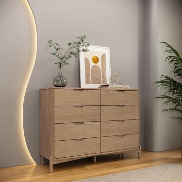 Imagem de Cômoda Madeira Maciça 3302U Nest com 8 Gavetas Tauari Finestra
