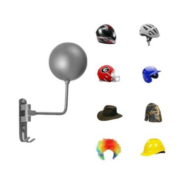 Imagem de Suporte De Parede Ajustável 2 Em 1 Rotativo Para Capacete Com Gancho E
