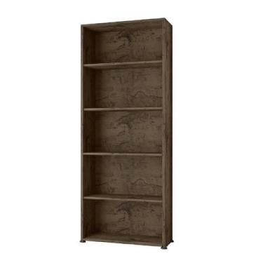 Imagem de Estante para livros kit com 3 armários Suíça Castanho - Casa Mobilia M