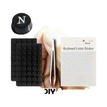 Imagem de 80 Peças Adesivos Protetores De Teclado Elevados DIY Para Unhas Longas