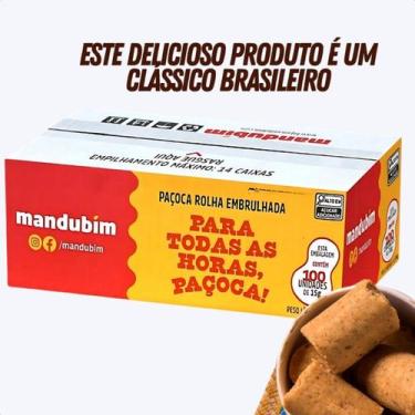 Imagem de Paçoca caixa com 100 unidades - Paçoquinha Mandubim un, 1 unidade