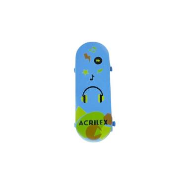 Imagem de Borracha Acrilex Borracha Skate Acrilex com Formato Skate e Design Criativo 1 Unidade Azul