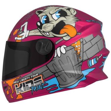 Imagem de Capacete Fechado Infantil Pro Tork Liberty Four Kids Paint Fosco Visei