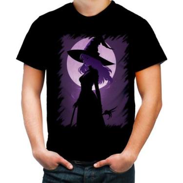 Imagem de Camiseta Colorida Bruxa Halloween Púrpura Festa 11 - Kasubeck Store®, 