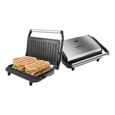 Imagem de Sanduicheira Grill Eletrica Press Inox Britânia Grelha, 110V