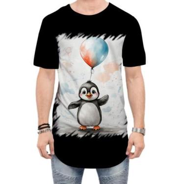Imagem de Camiseta Longline Bebê Pinguim com Balões Crianças 19 - Kasubeck Store