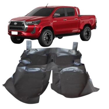 Imagem de Tapete Carpete Assoalho Vinil Fosco Hilux Dupla 2016 Á 2023 - MANOS TA