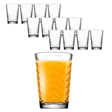 Imagem de Jogo 12 Copos Vidro Baixo Drink Vidro Grosso Água Suco 190ml - CLICK H