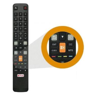 Imagem de Controle Remoto Tv Led 4k TCL L55s4900fs Teclas Netflix Globoplay