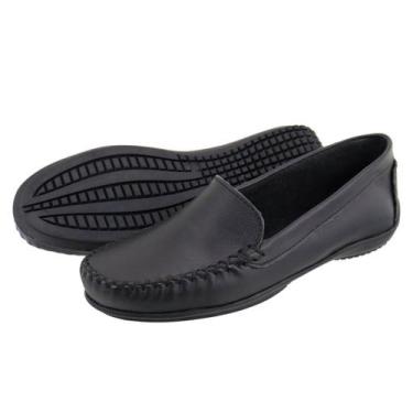 Imagem de Mocassim Confortável Costura Manual Feminino Leve Couro Legitimo - Wal