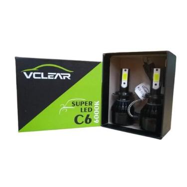 Imagem de Par lampada super led h7 6000k c6 - VCLEAR C6