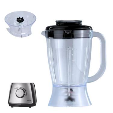 Imagem de Copo de liquidificador mondial eletronic l 60/66 tampa preta - Mebrasi