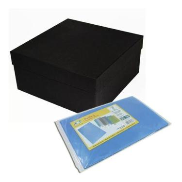 Imagem de Pasta L Ofício Acp Azul 23x33cm 10u Kit 10, L