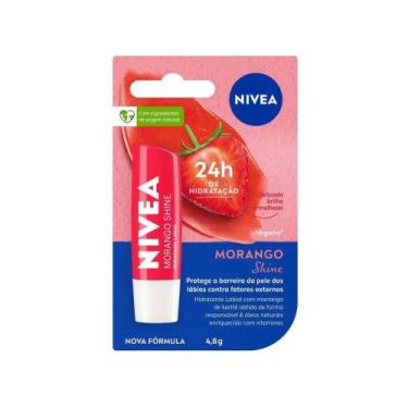 Imagem de Protetor Labial Hidratante Nivea Morango Shine 4,8g