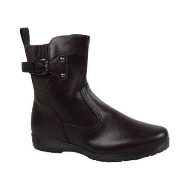 Imagem de Bota Rasteira Cano Curto Mooncity R.71128, Marrom, 35