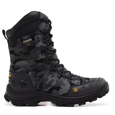Imagem de Bota Motociclista Coturno Masculino Motocross Cano alto Em Couro-Masculino