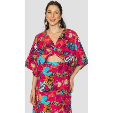 Imagem de Kimono Linho Estampado - Le Julie, Pink, P