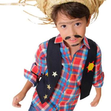 Imagem de Colete Infantil Menino Festa Junina Cangaceiro - Fantasias Carol FANFA