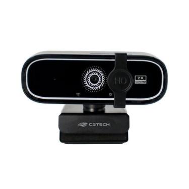 Imagem de Webcam C3Tech WB-200BK 2K QHD - Foco Automático - 30 FPS - Tampa de Pr