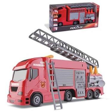 Imagem de Brinquedo Caminhãozinho Bombeiro Caminhão Infantil com Acessórios - Ca