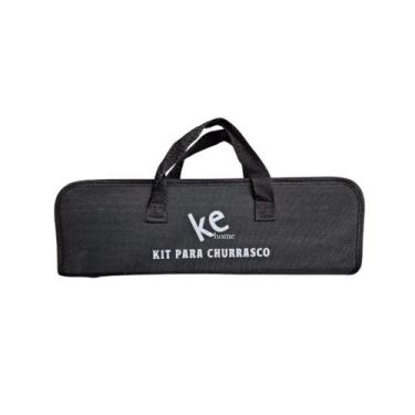 Imagem de Kit para Churrasco com Bolsa + 5 Utensilios em Inox Ke Home - KEHOME, 