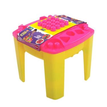 Imagem de Mesa Didática de Atividades Brocolandia Rosa 24 Peças - Dismat