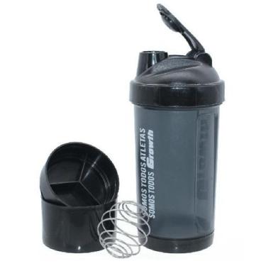 Imagem de Coqueteleira Academia C/ Porta Capsulas Whey Mixball Growth - Growth S