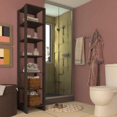 Imagem de Estante Closet 40cm com 6 Prateleiras - Grafite - Emovell, Cinza