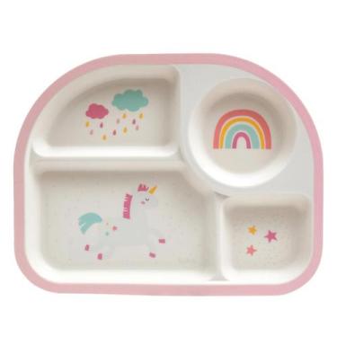 Imagem de Prato Infantil com Divisórias BPA free Buba, Rosa