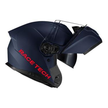 Imagem de Capacete Articulado Race Tech Signal Monocolor Azul Fosco Robocop Esca