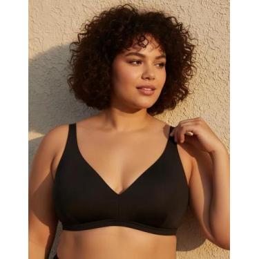 Imagem de Top Praia Feminino Sem Bojo Forrado Plus Size Alça Ajustável Regulagem