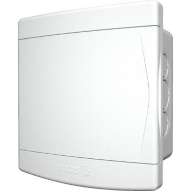 Imagem de Centrinho Tigre Pvc Embutir Para 4 Disjuntores Din Sem Barramento Bran