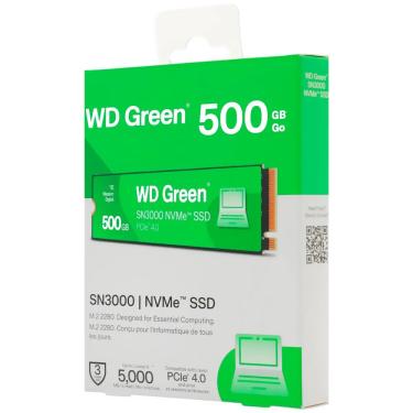 Imagem de SSD M.2 NVME WDS500G4G0E 500GB Alta Velocidade Desempenho Durabilidade Western Green Western Digital