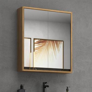 Imagem de Armário de Banheiro 60cm 02 Portas com Espelho Ref 651 Branco/Itapuã/P