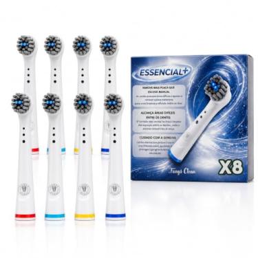 Imagem de Kit 8 Cabeças de Reposição para Escova Elétrica Compatível com Oral-B Uso Diário Escova de Substituição Sensível para Cuidados com as Gengivas