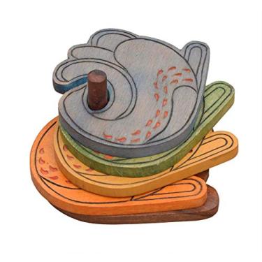 Imagem de Conjunto de 4 porta-copos de madeira feitos à mão com porta-copos de bebida descolados e absorventes com suporte, acessórios de decoração de barra exclusivos, o /casa, Design4