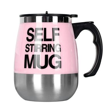 Imagem de Williamly Copo de mistura automática, caneca de agitação elétrica inoxidável para chá de café, caneca de café com isolamento a vácuo de parede dupla com alça e tampa