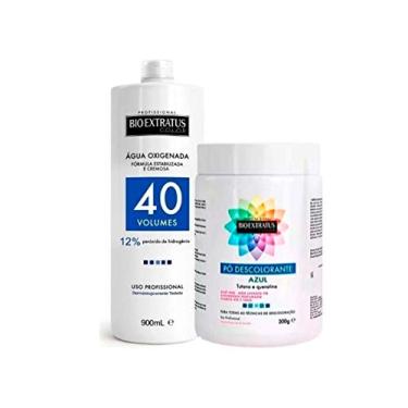 Imagem de Po Descolorante Azul Bio Extratus +Agua Oxigenada 40VL 900ml