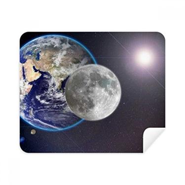 Imagem de Pano de limpeza branco planeta azul 2 peças de tecido de camurça