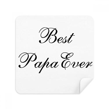 Imagem de Best Papa Ever Citação óculos de limpeza de tela tecido de camurça pacote com 2