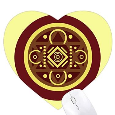 Imagem de Mousepad de coração com estampa misteriosa antiguidade remota tapete de borracha para escritório