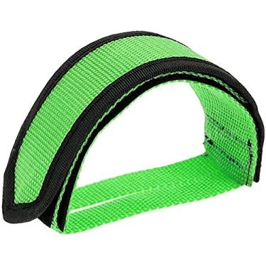 Imagem de maogear 1 par de tiras para pedais de bicicleta, clipes de dedo do pé e fita para engrenagem fixa (verde)