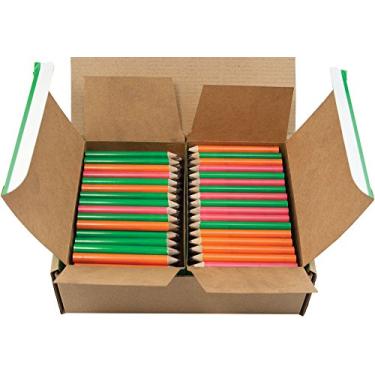 Imagem de Lápis Mood Half Pencil (lápis de mudança de cor ativado por calor) (Thermochromic) (pacote sortido (verde, laranja, vermelho) (sem borracha) (lápis de golfe, lápis de estanho, lápis curto de ponto) (caixa de volume de 288)
