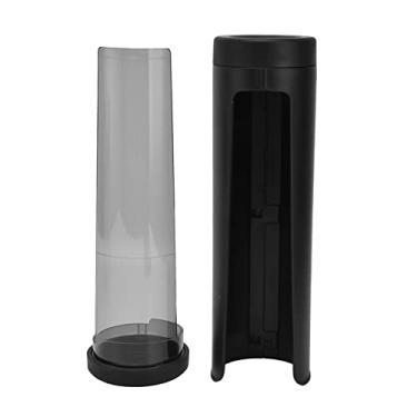 Imagem de Suporte de filtro de papel, design visual de janela de armazenamento de filtro de café preto saudável com tampa flip para K CUP